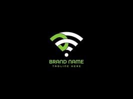 d brief logo modern Wifi dletter logo 3d bedrijf merk logo vector