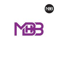 brief mbb monogram logo ontwerp vector