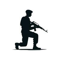 silhouet van een Pakistaans soldaat, verdediging dag, onafhankelijkheid dag, Pakistan dag concept vector