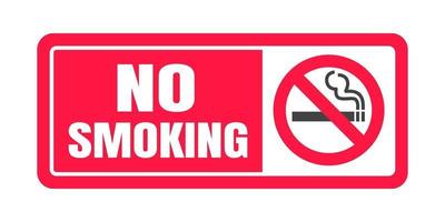 Verboden te roken "bordje. verboden teken pictogram geïsoleerd op een witte achtergrond vectorillustratie. vector