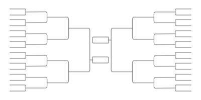 32 team toernooi beugel kampioenschap sjabloon vlakke stijl ontwerp vectorillustratie geïsoleerd op een witte achtergrond. vector