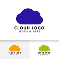 wolk logo ontwerp sjabloon vector pictogram. cloud tech-logo.