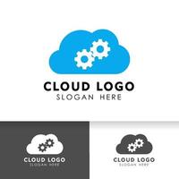 service cloud tech pictogram ontwerp. wolk vectorelement. wolk icoon vector