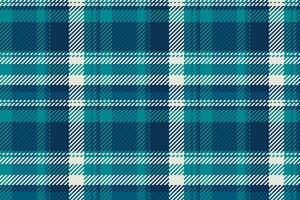 lief patroon kleding stof textuur, pluizig plaid vector controleren. meetkundig textiel achtergrond Schotse ruit naadloos in cyaan en blauw kleuren.