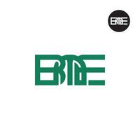 brief bme monogram logo ontwerp vector