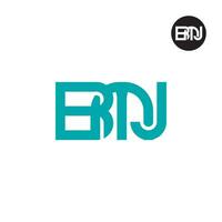 brief bmj monogram logo ontwerp vector