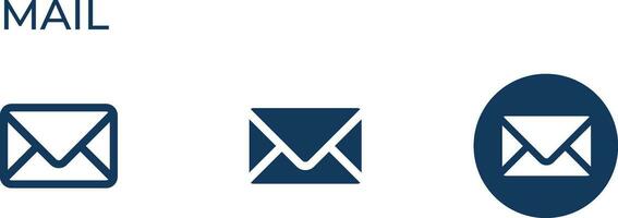 minimalistische e-mail vector pictogrammen downloaden