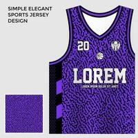 Purper zwart sublimatie basketbal Jersey sjabloon vector