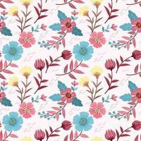mooi bloemen en blad naadloos patroon voor kleding stof textiel behang. vector