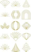 goud elegant logo elementen reeks vector