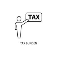 belasting last concept lijn icoon. gemakkelijk element illustratie. belasting last concept schets symbool ontwerp. vector
