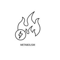 metabolisme concept lijn icoon. gemakkelijk element illustratie.metabolisme concept schets symbool ontwerp. vector