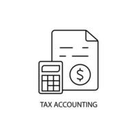 belasting accounting concept lijn icoon. gemakkelijk element illustratie. belasting accounting concept schets symbool ontwerp. vector
