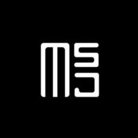 msj brief logo vector ontwerp, msj gemakkelijk en modern logo. msj luxueus alfabet ontwerp