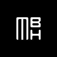 mbh brief logo vector ontwerp, mbh gemakkelijk en modern logo. mbh luxueus alfabet ontwerp