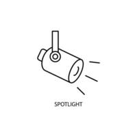 spotlight concept lijn icoon. gemakkelijk element illustratie. spotlight concept schets symbool ontwerp. vector