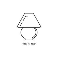 lamp concept lijn icoon. gemakkelijk element illustratie. lamp concept schets symbool ontwerp. vector