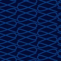 ingewikkeld blauw naadloos patroon met golvend lijnen vector