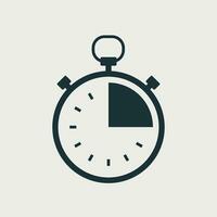 stopwatch timer 15 seconden of minuten icoon. vector