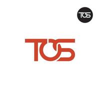 brief tos monogram logo ontwerp vector