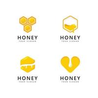 honing kam logo pictogram bijen vector design