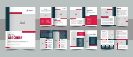 modern reizen agentschap brochure ontwerp sjabloon of reizen tijdschrift lay-out vector