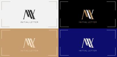 vector illustratie reeks van elegant luxe monogram logo mv in zwart, goud en blauw kleuren voor bedrijf kaart, branding advertenties campagnes, boekdruk, borduurwerk, aan het bedekken uitnodigingen, envelop teken symbool