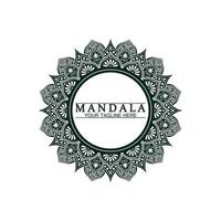 cirkel patroon bloemblaadje bloem mandala vector logo sjabloon illustratie. kleurrijke sjabloon voor spirituele retraite of yogastudio, siervisitekaartjes, vintage luxe, sierdecoratie