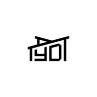 yd eerste brief in echt landgoed logo concept vector