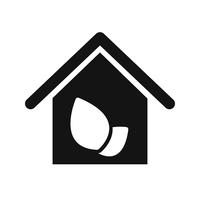 Eco huis vector pictogram