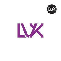 brief lvx monogram logo ontwerp vector