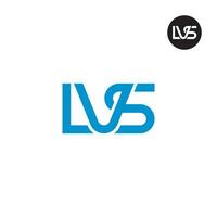 brief lvs monogram logo ontwerp vector