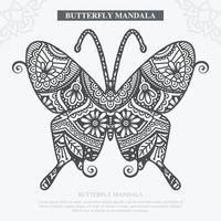 vlinder mandala vector. vintage decoratief. vectorillustratie. vector