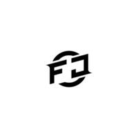 fj premie esport logo ontwerp initialen vector