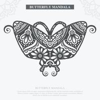 vlinder mandala vector. vintage decoratief. vectorillustratie. vector