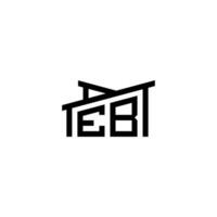 eb eerste brief in echt landgoed logo concept vector