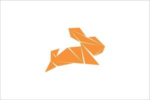 konijn meetkundig veelhoek ontwerp, logo ontwerp concept illustratie sjabloon idee vector
