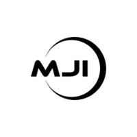 mji brief logo ontwerp, inspiratie voor een uniek identiteit. modern elegantie en creatief ontwerp. watermerk uw succes met de opvallend deze logo. vector