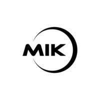 mik brief logo ontwerp, inspiratie voor een uniek identiteit. modern elegantie en creatief ontwerp. watermerk uw succes met de opvallend deze logo. vector