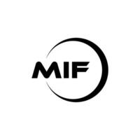 mif brief logo ontwerp, inspiratie voor een uniek identiteit. modern elegantie en creatief ontwerp. watermerk uw succes met de opvallend deze logo. vector