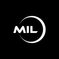 mili brief logo ontwerp, inspiratie voor een uniek identiteit. modern elegantie en creatief ontwerp. watermerk uw succes met de opvallend deze logo. vector