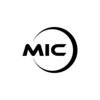mic brief logo ontwerp, inspiratie voor een uniek identiteit. modern elegantie en creatief ontwerp. watermerk uw succes met de opvallend deze logo. vector