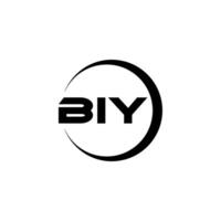 biy brief logo ontwerp, inspiratie voor een uniek identiteit. modern elegantie en creatief ontwerp. watermerk uw succes met de opvallend deze logo. vector