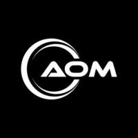 aom brief logo ontwerp, inspiratie voor een uniek identiteit. modern elegantie en creatief ontwerp. watermerk uw succes met de opvallend deze logo. vector