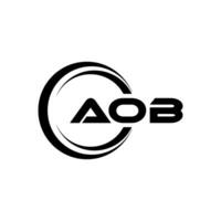 aob brief logo ontwerp, inspiratie voor een uniek identiteit. modern elegantie en creatief ontwerp. watermerk uw succes met de opvallend deze logo. vector