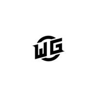 wg premie esport logo ontwerp initialen vector