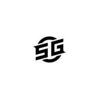 sg premie esport logo ontwerp initialen vector