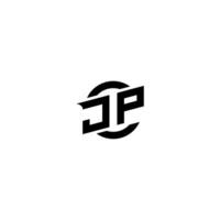 jp premie esport logo ontwerp initialen vector