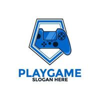 spel troosten logo vector, gaming logo met spel stootkussen logo ontwerp sjabloon, spel Speel logo icoon vector