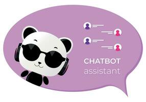 robot vormig Chatbot assistent met kunstmatig intelligentie. schattig robot vector illustratie